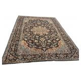 8'8 x 12'5 Persian Blue/Tan/Orange/Gold Wool Rug