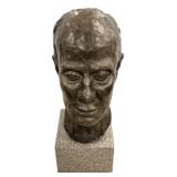 17'h bronze sculpture bust of a Man