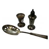Weighted Sterling Toothpick, Shaker, Handled Servi