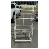 White Iron Bakers Rack