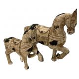 This set of rustic horse statues