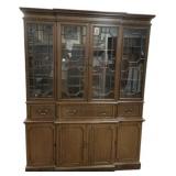 20th Century Regency style walnut China cabinet 78