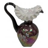 Fenton Hand-Painted Glass Pitcher