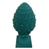 teal artichoke decorative sculpture