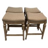 Four Home Square Traditional Fabric Bar Stools