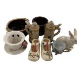 Beer Steins, Ceramic Shoes, rabbits, and Stoneware