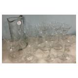 Crystal Pitcher and Stemware