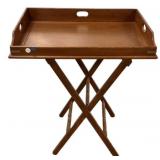 Wood butler tray table and X Stand