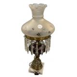 17'h Fenton Glass Lamp