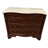 Victorian Marble Mahogany Dresser 38'h., 44' wl