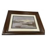 Kenneth Harris Framed Watercolor Print 24'h., 30'