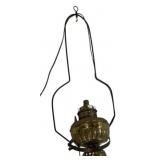 Hanging ANtique Brass Kerosone Light Fixture