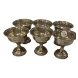 6 Weighted Sterling Cups 4'h