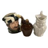 Trapper mug, brown jug, ceramic pitcher