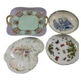 Porcelain Hand Plated Plates