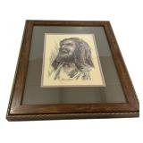 24'h., 21'w Jesus Laughing Framed