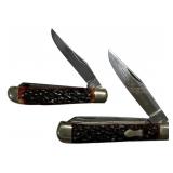 Two Figthn Rooster Folding Knives