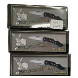 3 Frost Cutlery Jack Rabbit 18-135B Folding Knives