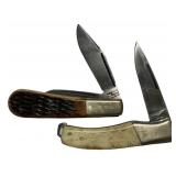 Two Parker Cut Folding Knives