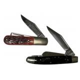 Parker Cut 3 Blade and 2 Blade Folding Knives 4'