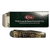 Case 6254 SS BRNT Amber Trapper Folding Knife