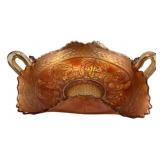 Carnival Glass Cherry Bon Bon Dish