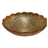 Marigold Carnival Glass Serving Bowl