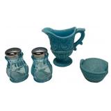 Blue Glass Tableware Collection 4 Pcs