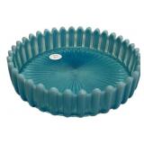 Blue Opaline Glass Picket Fence Bowl