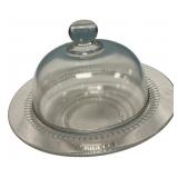 Glass Domed Butter Dish with Plate