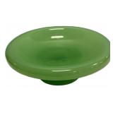 Jadeite Green Glass Footed Bowl