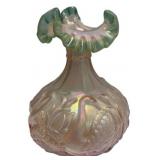 Fenton Iridescent Ruffled Edge Vase