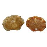 Pair Marigold Carnival Glass Bowls