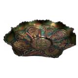 Carnival Glass Grape & Cable Bowl