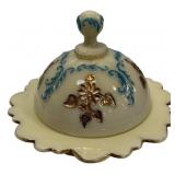 Victorian Custard Glass Butter Dish