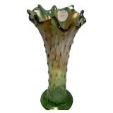 Carnival Glass Tree Trunk Swung Vase