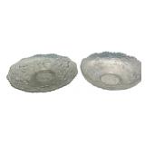 Pressed Glass Plate and Bowl Set