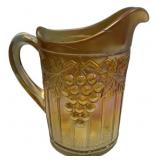 Carnival Glass Grape Pattern Pitcher