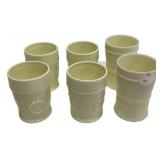 Set of 6 Custard Glass Tumblers