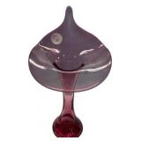 Purple Jack-in-the-Pulpit Glass Vase