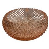 Pink Depression Glass Diamond Point Bowl