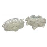 Two Vintage Glass Bowls Pair