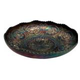 Carnival Glass Bowl Floral Pattern
