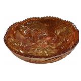 Marigold Carnival Glass Bowl