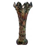 Carnival Glass Tree Trunk Swing Vase