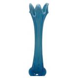 Blue Opalescent Swung Glass Vase