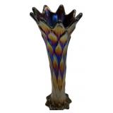 Carnival Glass Diamond Point Vase