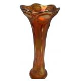 Marigold Carnival Glass Swing Vase