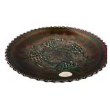 Carnival Glass Grape Pattern Plate