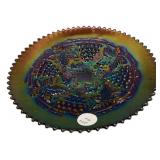 Carnival Glass Grape & Leaf Plate